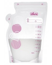 Торбички за съхранение на кърма Chicco - 250 ml, 30 броя